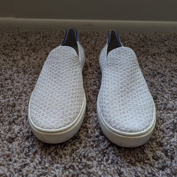 Rothy’s Salt Honeycomb The Original Slip On Sneakers Shoes Gray - Picture 2 of 8